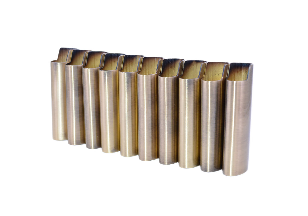 Blank Lighter Case, Cover, Sleeve - Brushed Gold (10 count)